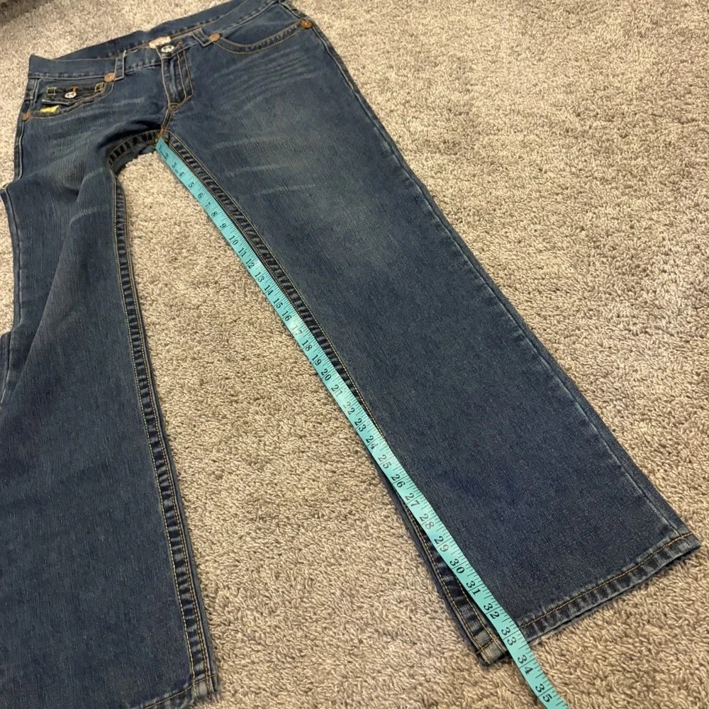 Y2K True Religion Billy Super T Jeans 32x33 FIT 34x33 5 Pocket USA Unique Biker
